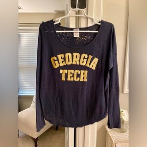 Victoria's Secret PINK Georgia Tech Long Sleeve Tee - Size Small